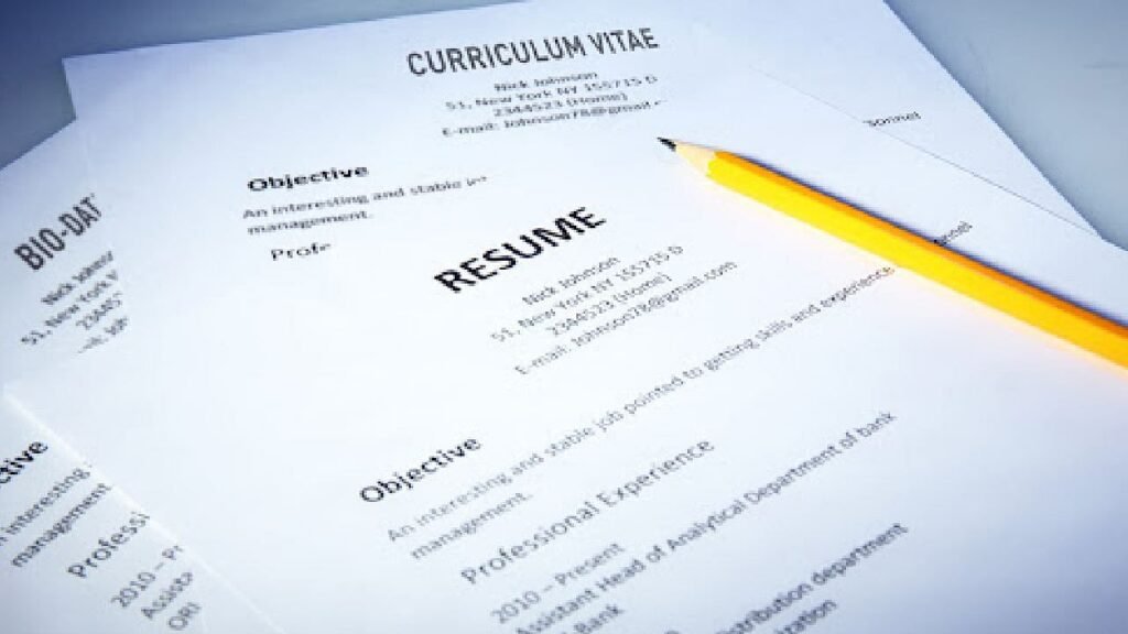 Difference between resume cv and biodata