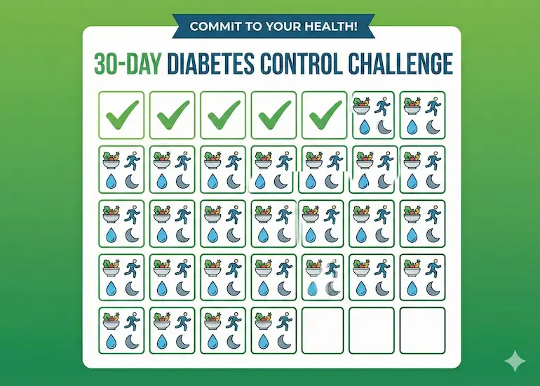 30 day diabetes diet plan and lifestyle tracker chart