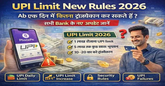 upi limit new rules 2026 aur daily transaction ki poori jankari