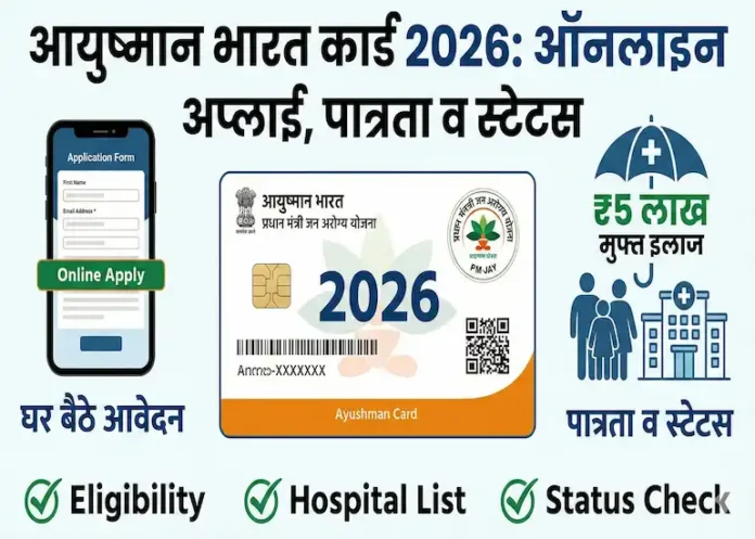 आयुष्मान भारत कार्ड 2026 के लिए ऑनलाइन अप्लाई कैसे करें पूरी जानकारी