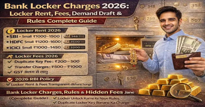 Bank Locker Charges 2026: एसबीआई, एचडीएफसी और आईसीआईसीआई बैंक के नए लॉकर किराए और नियमों की पूरी गाइड