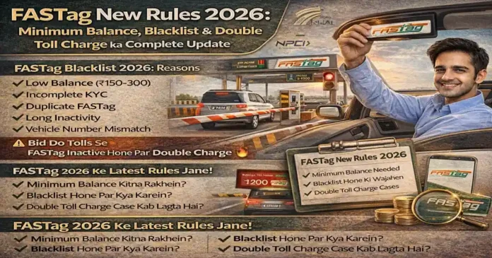 FASTag New Rules 2026: हाईवे पर ब्लैकलिस्ट और दोगुने टोल (Double Toll Charge) से बचने के लिए फास्टैग मिनिमम बैलेंस के नए नियम