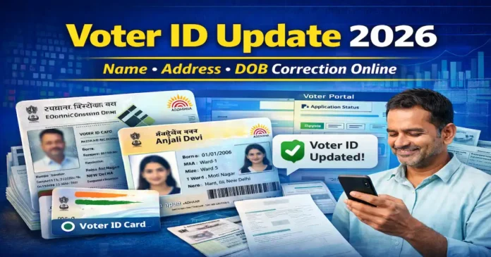 Voter ID Update 2026 की ऑनलाइन प्रक्रिया से नाम और पता सुधारें